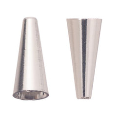 1/2" Silver Jewelry Cones 10/pk