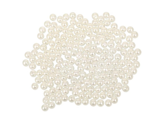 Round Plastic Pearls 6mm Ivory 185/pk
