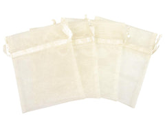 Organza Bags 4x5" Ivory 4/pk