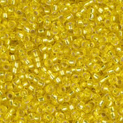 15/0 Miyuki Seed Beads #0006 Silver Lined Yellow 8.2g