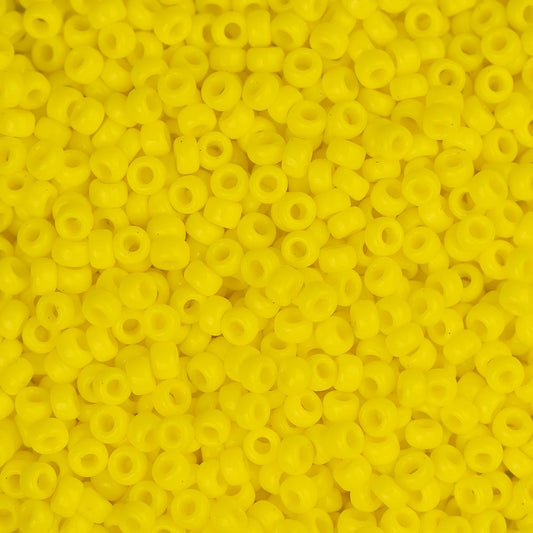 15/0 Miyuki Seed Beads #0404 Opaque Yellow 8.2g