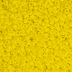 15/0 Miyuki Seed Beads #0404 Opaque Yellow 8.2g
