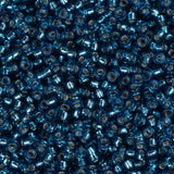 15/0 Miyuki Rocailles #1425 Zircon Bleu Doublé d'Argent 8.2g
