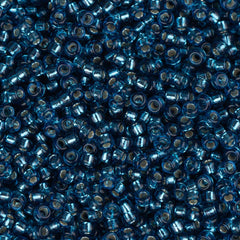15/0 Miyuki Seed Beads #1425 Silver Lined Blue Zircon 8.2g