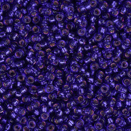 15/0 Perles Miyuki Rocailles #1427 Argent Doublé Violet 8.2g