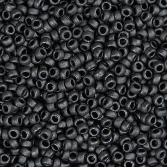 15/0 Perles de Rocailles Miyuki #2065 Gris Foncé Mat 8.2g