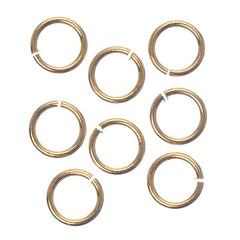 18kt Gold Plated Jump Ring 6x0.7mm 21ga 105/pk