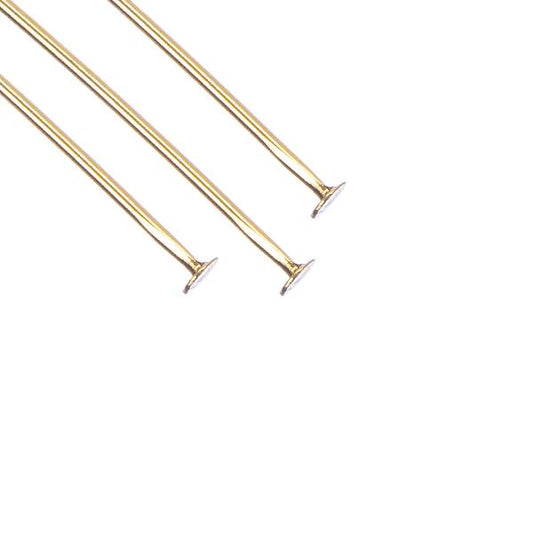 Head Pins 30mm 18kt Gold Plated 58/pk