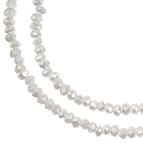 Crystal Lane Rondelle 1.5x2.5mm Op Blanc Mat AB 246/Brin