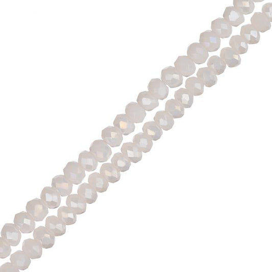 Crystal Lane Rondelle 1.5x2.5mm Crème Opaque AB 246/Brin