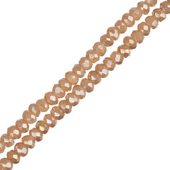 Crystal Lane Rondelle 1.5x2.5mm Op Lt Champagne Luster 2x7" Strands