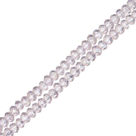 Crystal Lane Rondelle 1.5x2.5mm Transparent Rose AB 246/Brin