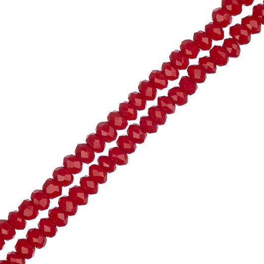Crystal Lane Rondelle 1.5x2.5mm Rouge Opaque 246/Brin