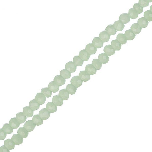 Crystal Lane Rondelle 1.5x2.5mm Opaque Vert Clair 246/Brin