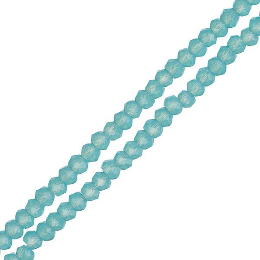 Crystal Lane Rondelle 1.5x2.5mm Bleu Turquoise Opaque 246/Brin