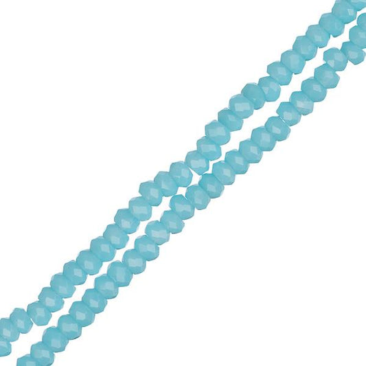 Crystal Lane Rondelle 1.5x2.5mm Bleu Opaque 246/Brin
