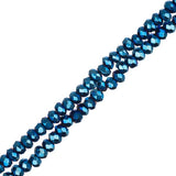 Crystal Lane Rondelle 1,5 x 2,5 mm Iris bleu opaque 246/fil
