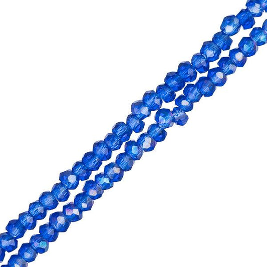 Crystal Lane Rondelle 1.5x2.5mm Saphir Transparent AB 246/Brin