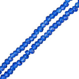 Crystal Lane Rondelle 1.5x2.5mm Transparent Dark Sapphire 246/Strand