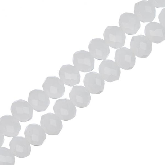 Crystal Lane Rondelle 3x4mm Opaque White Matt 110/Strand