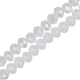 Crystal Lane Rondelle 3x4mm Op White Matt AB 110/Strand