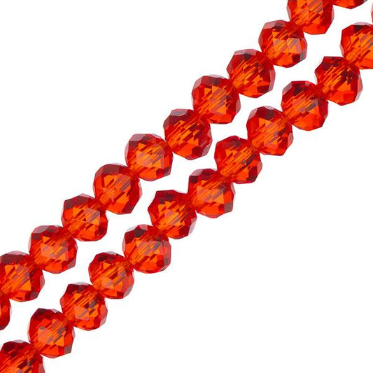 Crystal Lane Rondelle 3x4mm Transparent Rouge 110/Brin