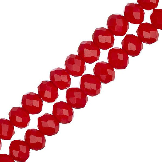Crystal Lane Rondelle 3x4mm Rouge Opaque 110/Brin