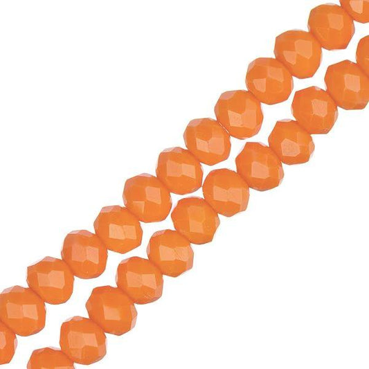 Crystal Lane Rondelle 3x4mm Orange Opaque 110/Fil