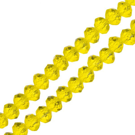 Crystal Lane Rondelle 3x4mm Jaune Transparent 110/Brin
