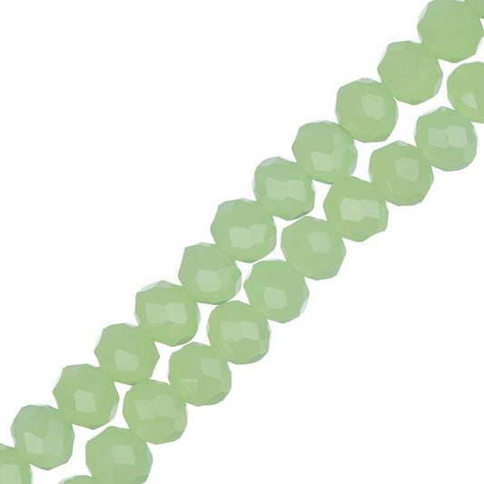 Crystal Lane Rondelle 3x4mm Opaque Light Green 110/Strand