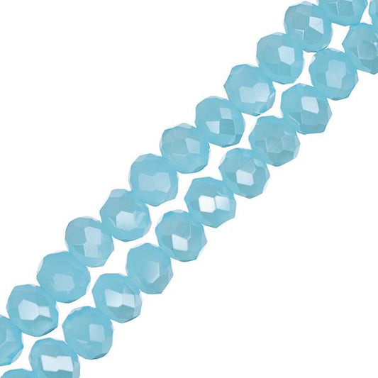Crystal Lane Rondelle 3x4mm Bleu Opaque AB 110/Fil