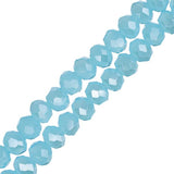 Crystal Lane Rondelle 3x4mm Bleu Opaque AB 110/Fil