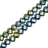Crystal Lane Rondelle 3x4mm Opaque Green Iris 110/Strand