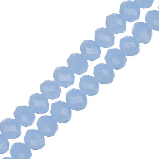 Crystal Lane Rondelle 3x4mm Pervenche claire opaque 110/fil