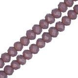 Crystal Lane Rondelle 3x4mm Opaque Violet Foncé 110/Brin