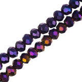 Crystal Lane Rondelle 3x4mm Iris violet opaque 110/fil