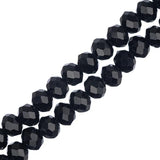 Crystal Lane Rondelle 3x4mm Noir Opaque 110/Brin