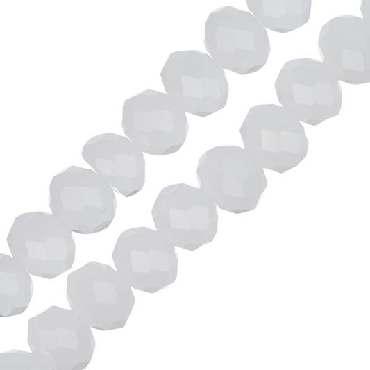 Crystal Lane Rondelle 4x6mm Blanc Opaque Mat 78/Brin