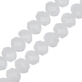 Crystal Lane Rondelle 4x6mm Blanc Opaque Mat 78/Brin