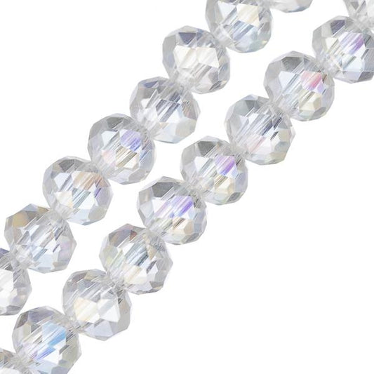 Crystal Lane Rondelle 4x6mm Cristal Transparent AB 78/Brin