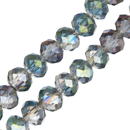 Crystal Lane Rondelle 4x6mm Tr Rose Vert Lustre 78/Brin