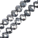 Crystal Lane Rondelle 4x6mm Opaque Argent Iris 78/Brin