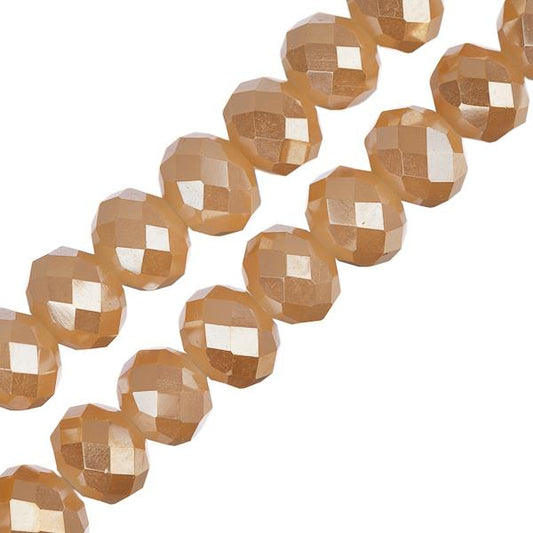 Crystal Lane Rondelle 4x6mm Tr Lt Champagne Lustre 78/Strand