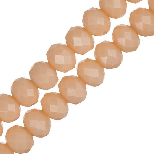 Crystal Lane Rondelle 4x6mm Crème Opaque 78/Brin