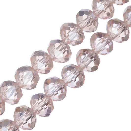 Crystal Lane Rondelle 4x6mm Transparent Rose AB 78/Fil