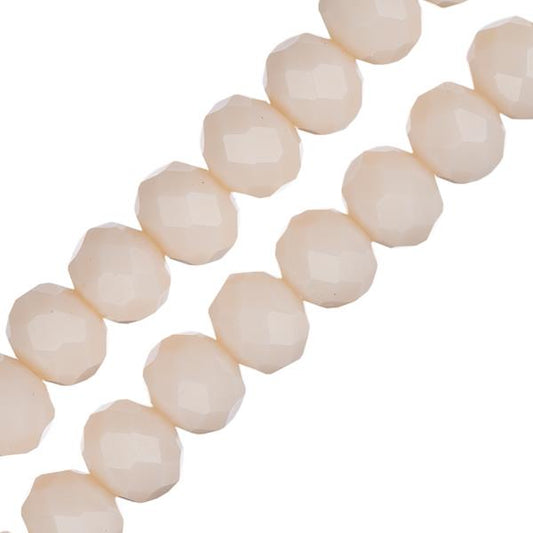 Crystal Lane Rondelle 4x6mm Opaque Light Cream 78/Brin