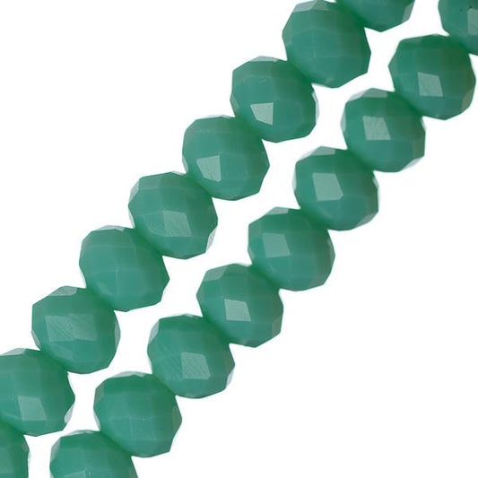 Crystal Lane Rondelle 4x6mm Vert Turquoise Opaque 78/Brin