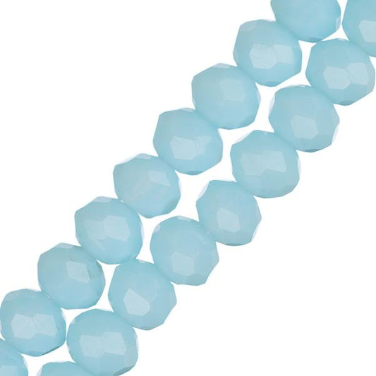 Crystal Lane Rondelle 4x6mm Opaque Light Blue 78/Strand