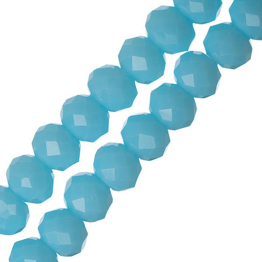Crystal Lane Rondelle 4x6mm Bleu Opaque 78/Brin
