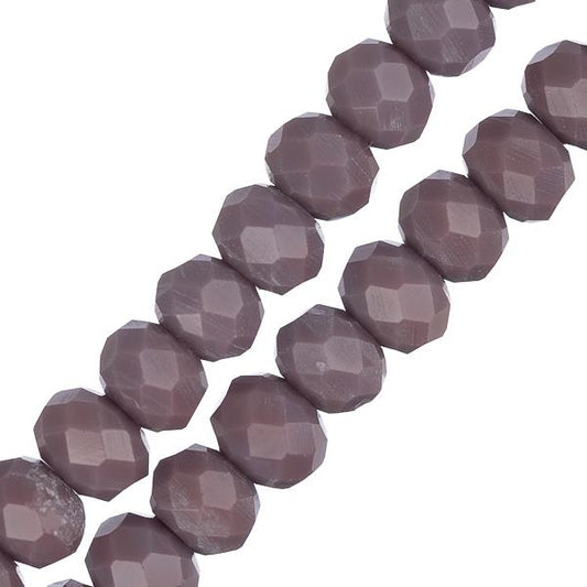Crystal Lane Rondelle 4x6mm Opaque Violet Foncé 78/Brin